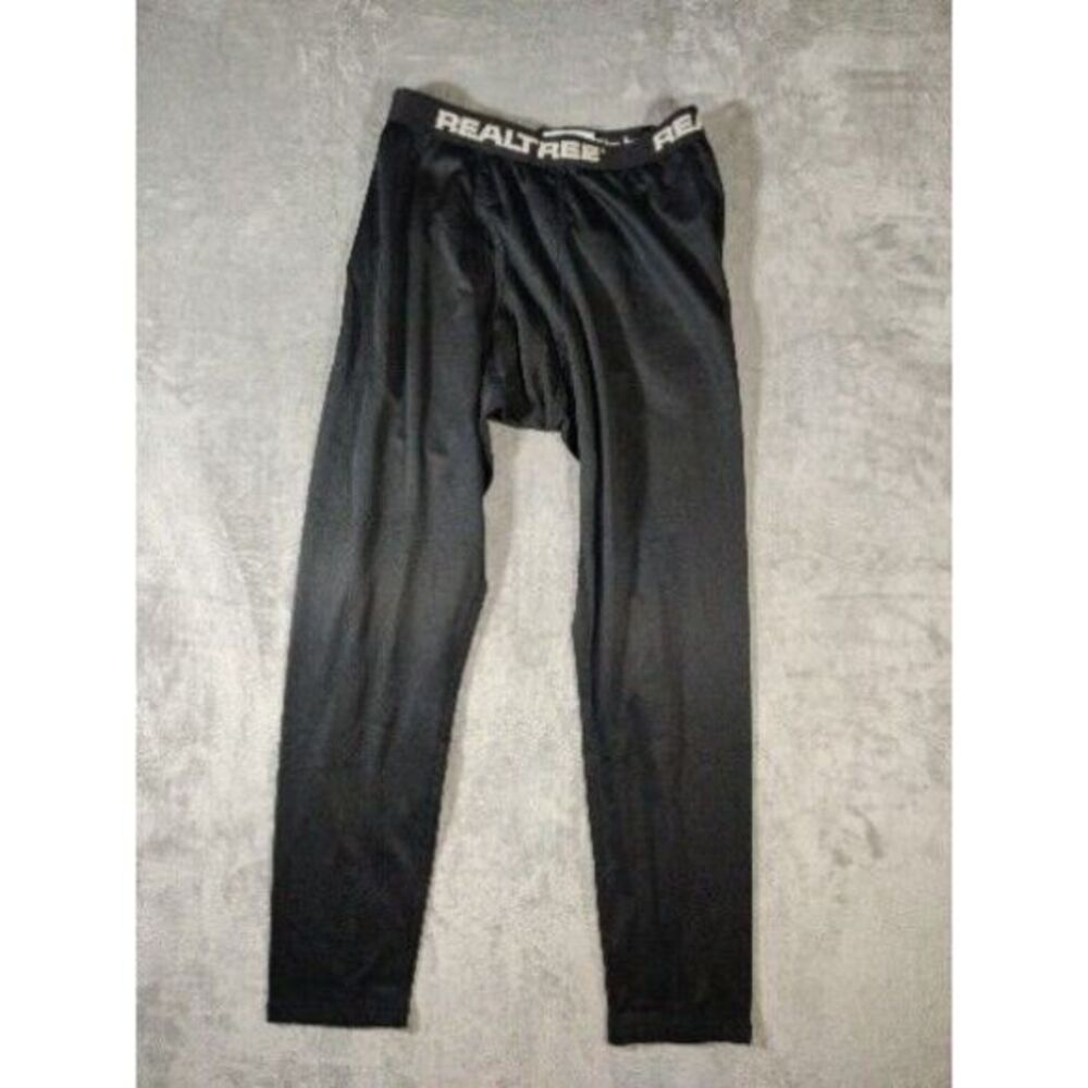 Realtree‎ Mens Size M 32-34 Black Performance Base Layer Spandex Pants